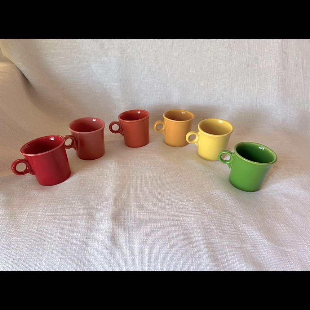 SOLD Fiestaware set of 6 mugs - Picture 1 of 4